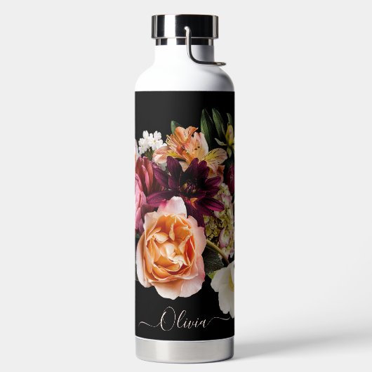 PixDezines Moody Blume Bouquet DIY Hintergrund Trinkflasche (links)