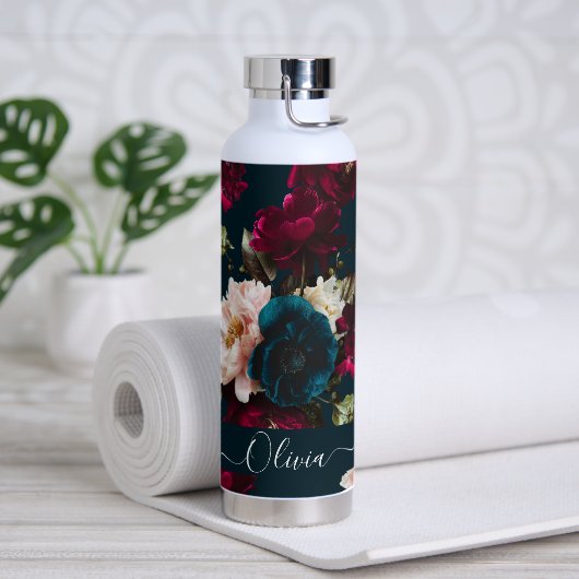 PixDezines Moody Botanical DIY Hintergrund Trinkflasche (Yoga)