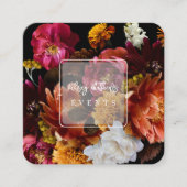 PixDezines Moody Botanical Flowers Ranunculus Quadratische Visitenkarte (Vorderseite)