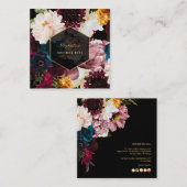 PixDezines Moody Botanische Blume Quadratische Visitenkarte (Vorne/Hinten)