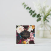 PixDezines Moody Botanische Blume Quadratische Visitenkarte (Stehend Vorderseite)