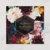 PixDezines Moody Botanische Blume Quadratische Visitenkarte (Vorderseite)