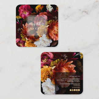 PixDezines Moody Botanische Blumen Ranunculus Quadratische Visitenkarte