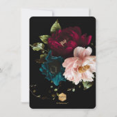 PixDezines Moody Botanischer Brunch Bubbly Einladung (Rückseite)