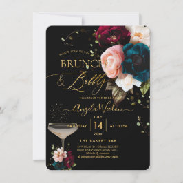PixDezines Moody Botanischer Brunch Bubbly Einladung