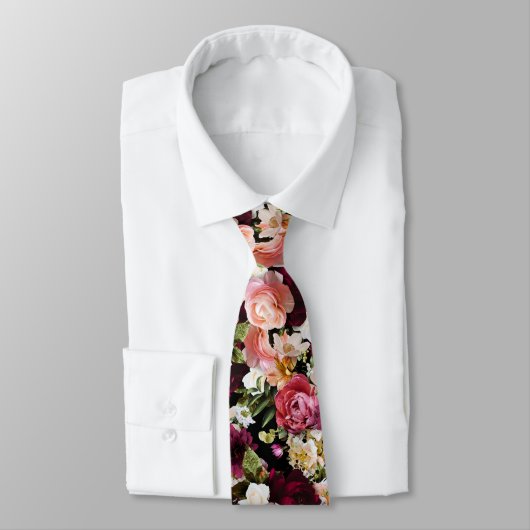 PixDezines Moody Fresh Blume DIY Background Krawatte (Gebunden)