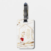 PixDezines MR MARBLE+IMITATS GOLD Gepäckanhänger (Rückseite vertikal)