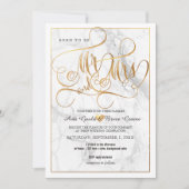 PixDezines Mr. Mrs. Imitats Gold Extravagantes Scr Einladung (Vorderseite)