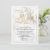 PixDezines Mr. Mrs. Imitats Gold Extravagantes Scr Einladung (Stehend Vorderseite)