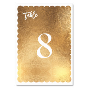 PixDezines Muschel-Faux-Gold/Antik/Tisch Nr. Tischnummer