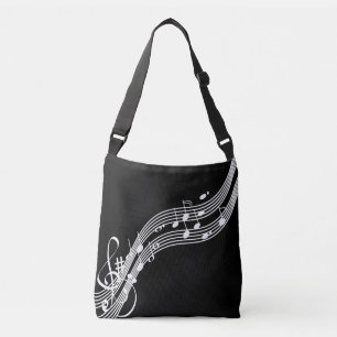 PixDezines Musiknoten/DIY Hintergrundfarbe Tragetaschen Mit Langen Trägern