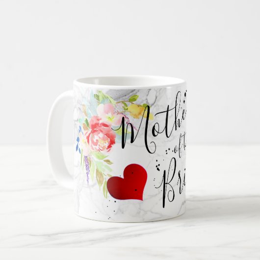 PixDezines Mutter der Braut/Blumenfarbe Kaffeetasse (Vorderseite Links)