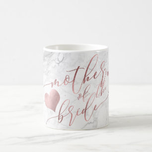 PixDezines Mutter der Braut/Faux Roségold Schrift Kaffeetasse