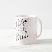 PixDezines Mutter der Braut/Marmor/DIY-Script Kaffeetasse (VorderseiteRechts)