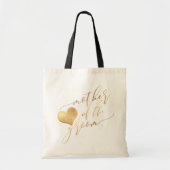 PixDezines Mutter des Bräutigams/Faux Gold Schrift Tragetasche (Vorne)