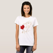 PixDezines Mutter von Bride/Imitate Gold Script T-Shirt (Vorne ganz)