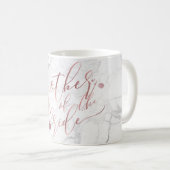 PixDezines Mutter von Bride/Imitats Rose Gold Scri Kaffeetasse (VorderseiteRechts)