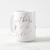 PixDezines Mutter von Bride/Imitats Rose Gold Scri Kaffeetasse (Vorderseite Links)