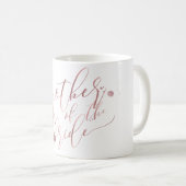 PixDezines Mutter von Bride/Imitats Rose Gold Scri Kaffeetasse (VorderseiteRechts)