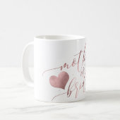 PixDezines Mutter von Bride/Imitats Rose Gold Scri Kaffeetasse (Vorderseite Links)