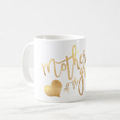 PixDezines Mutter von Groom/Imitats Gold Script Kaffeetasse (Vorderseite Links)