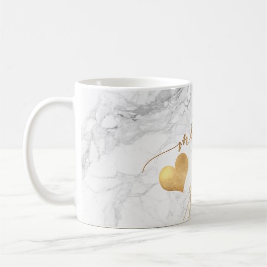 PixDezines Mutter von Groom/Imitats Gold-Script-Ma Kaffeetasse (Links)