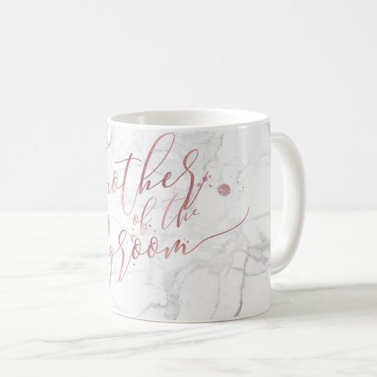 PixDezines Mutter von Groom/Imitats Rose Gold Scri Kaffeetasse (VorderseiteRechts)