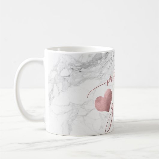 PixDezines Mutter von Groom/Imitats Rose Gold Scri Kaffeetasse (Links)