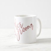 PixDezines Mutter von Groom/Imitats Rose Gold Scri Kaffeetasse (VorderseiteRechts)