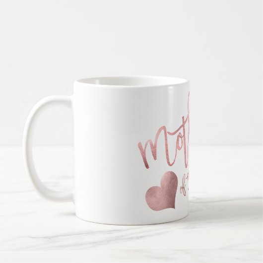 PixDezines Mutter von Groom/Imitats Rose Gold Scri Kaffeetasse (Links)