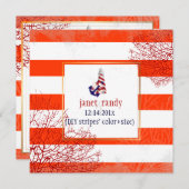 PixDezines nautische Anker+Lebensdauer+Leuchtturm Einladung (Vorne/Hinten)