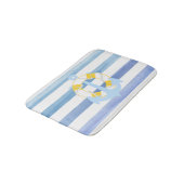 PixDezines nautische/anker/wasserfarbige Auswirkun Badematte (Schrägansicht)