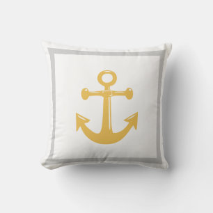 PixDezines nautisches/DIY-Farb-/Anker-Motiv Kissen