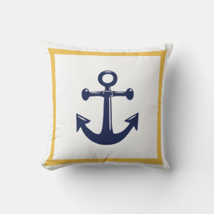 PixDezines nautisches/DIY-Farb-/Anker-Motiv Kissen