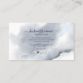 PixDezines Navy Blue Watercolor Reward Card Visitenkarte (Rückseite)