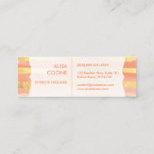 PixDezines nennt mich verwirrte Imitat Gold Mini Visitenkarte (Rückseite)