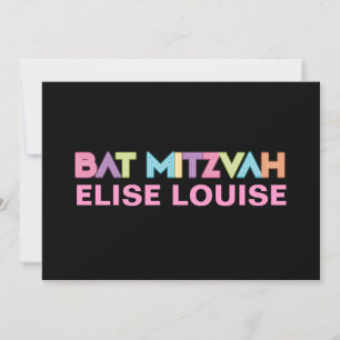 PixDezines Neon-Bar-Mizwa Einladung