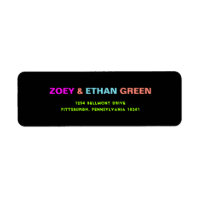 PixDezines Neon Colors B'nai Mitzvah Label