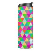 PixDezines Neon Farben geometrisch/Dreiecke Thermosbecher (Nach links gedreht)