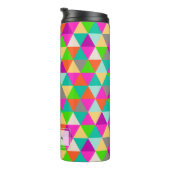 PixDezines Neon Farben geometrisch/Dreiecke Thermosbecher (Nach rechts gedreht)