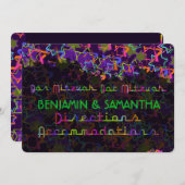 PixDezines NEON/GRUNG STARS/RICHTUNG Einladung (Vorne/Hinten)