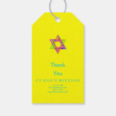 PixDezines Neon Lights Star von David Bar Mitzvah Geschenkanhänger (Rückseite)