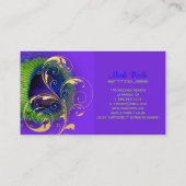 PixDezines Neon Pfauenauge/filigrane Visitenkarte (Rückseite)