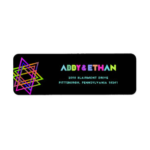 PixDezines Neon Sign Star von David B'nai Mitzvah