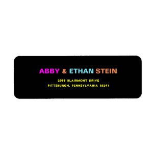 PixDezines Neonfarben B'nai Mitzvah Etikett