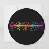 PixDezines Neons/Typografie/Bar mitzvah Einladung (Vorderseite)