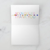 PixDezines Neons Typografie Bar Mitzvah Vielen Dan Karte (Innenseite)