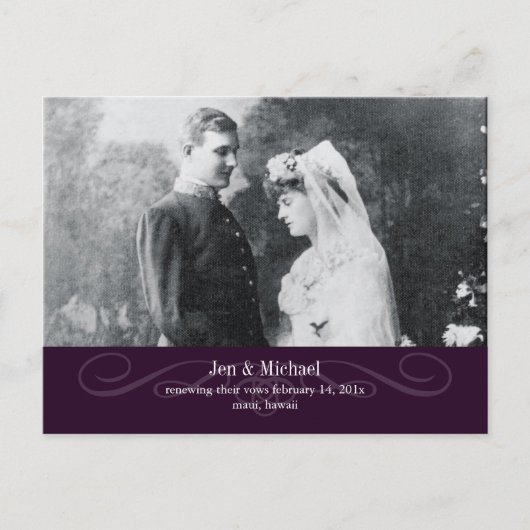 PixDezines-Neuanlegende Vows, Save the Date/DIY-Fa Ankündigungspostkarte (Vorderseite)