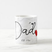PixDezines NEW DAD Marble+Modernes Skript Kaffeetasse (Mittel)