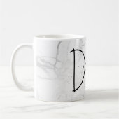 PixDezines NEW DAD Marble+Modernes Skript Kaffeetasse (Links)